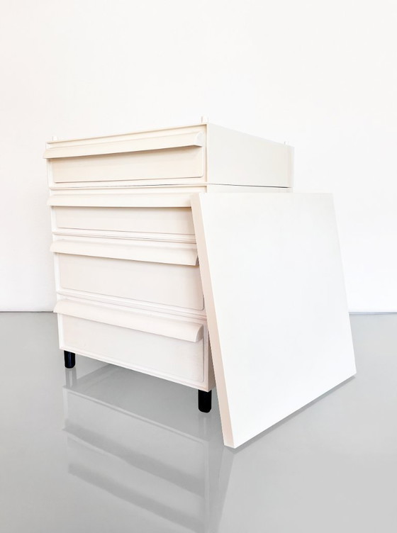 Image 1 of Cassettiera modulare vintage Kartell Simon Fussel Modulaire 4602 in ABS color crema.