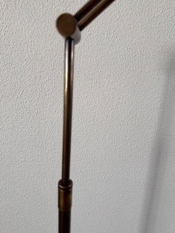 Image 1 of Vintage brass banker's floor lamp