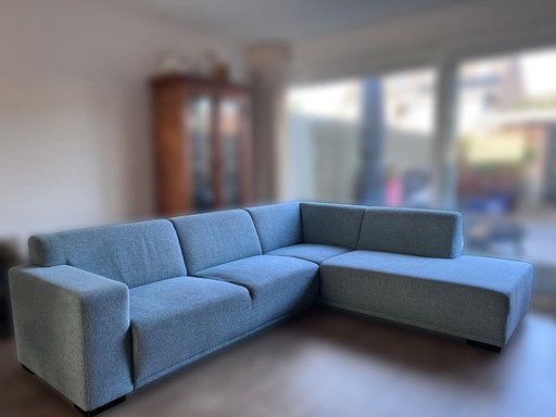 Divano angolare azzurro