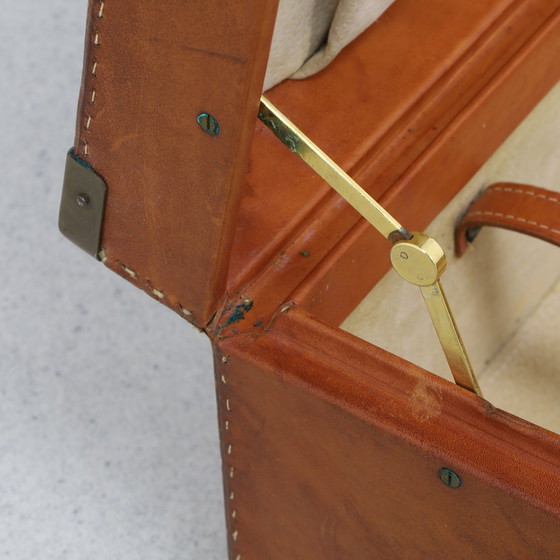 Image 1 of Valigia da viaggio vintage in pelle di lusso fatta a mano in Italia