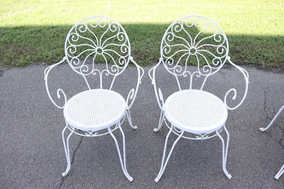 Image 1 of Tuinset met tafel en 6 fauteuils, Italië, jaren 70