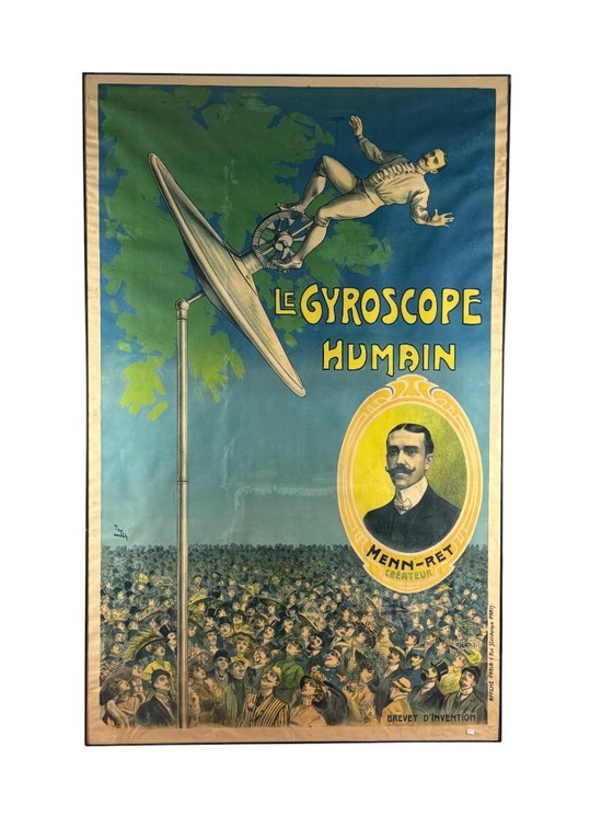 Image 1 of Candido Aragonez De Faria, Le Gyroscope Humain, Affiche originale, c. 1910