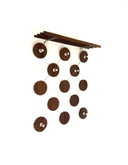 Vintage XL Rosewood wall coat rack ‘60