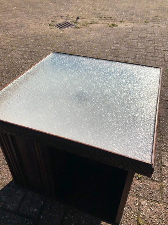 Image 1 of Vintage boekenmolen draaibaar met verlichting - rokers kastje