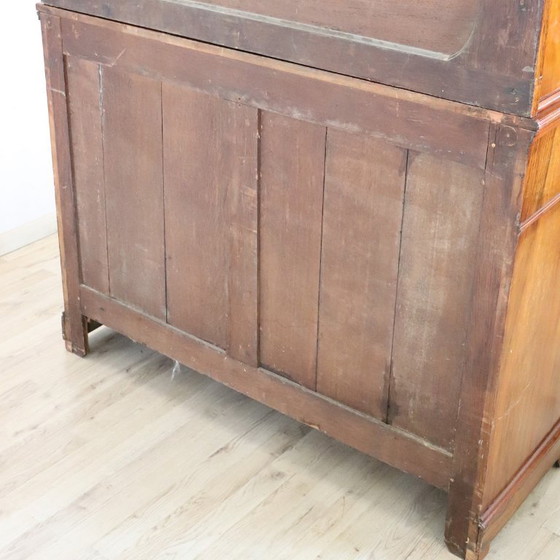 Image 1 of Credenza antica in radica di noce, Italia, metà del XIX secolo