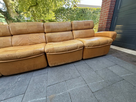 Divano vintage modulare in pelle a 6 pezzi – Divani modulari, Legno (photo 8 of 15)