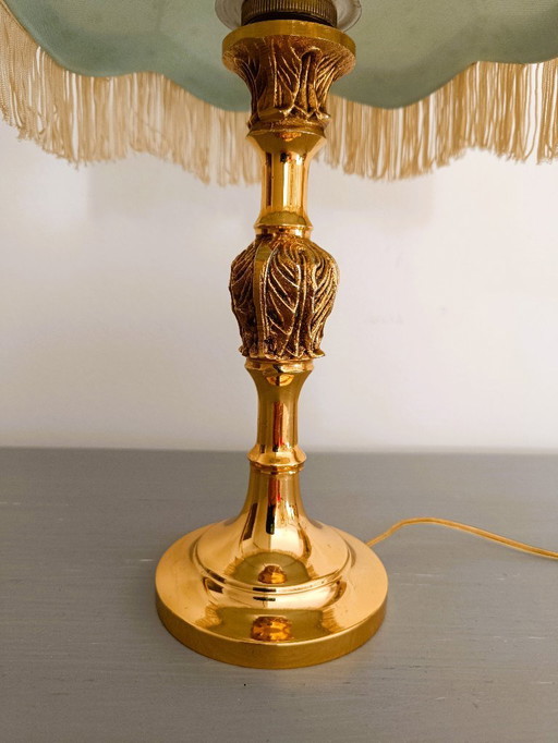 Lampe à poser dorée art nouveau