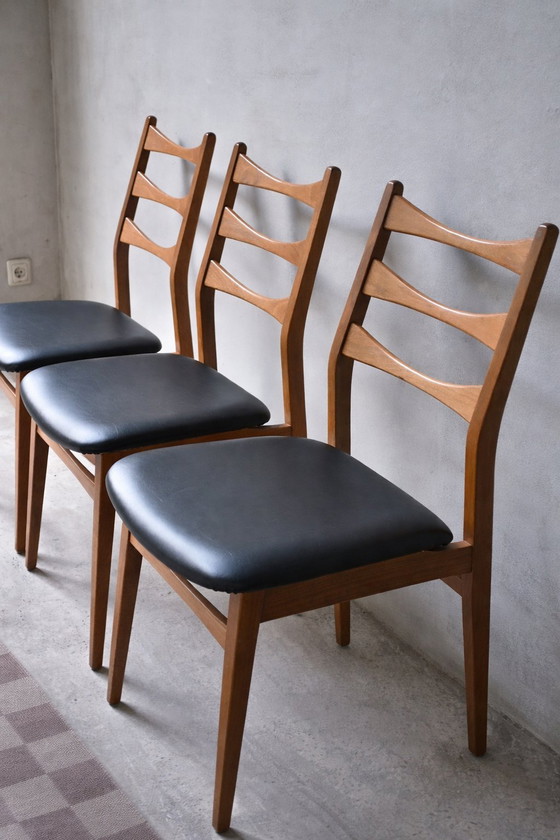 Image 1 of Vintage set van 6 eetkamer stoelen Baehre Mignon