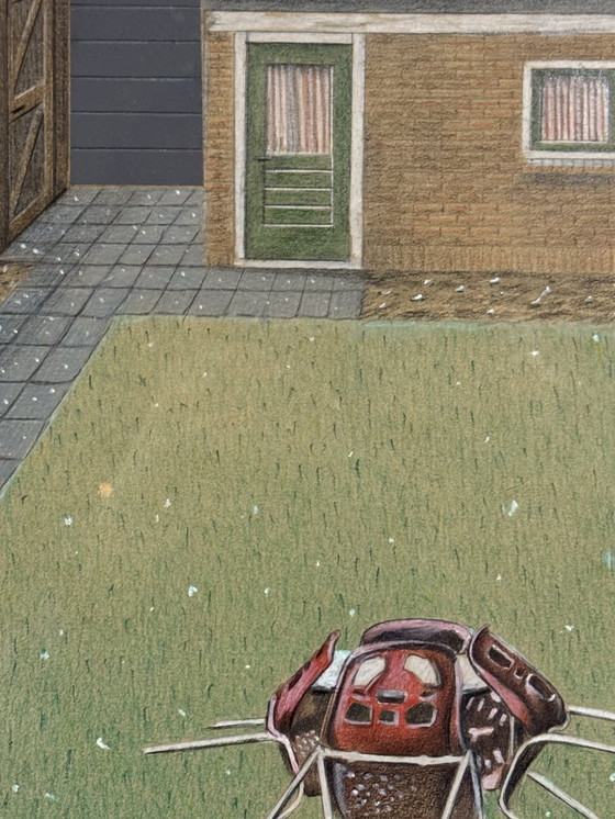 Image 1 of Réclamation (Début) par M. Bollen, technique mixte (aérographe et dessin), Europe occidentale, fin du XXe siècle.