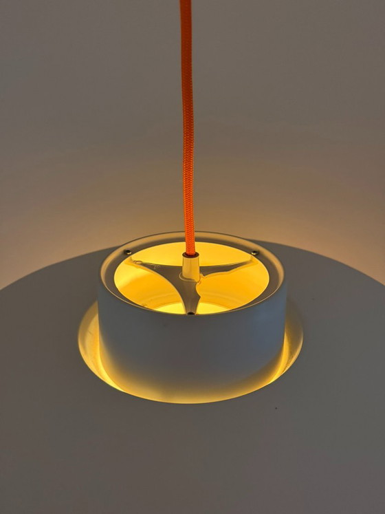 Vintage Verona pendel 5 disks - Nordisk Solar Compagni - Sven Middelboe, Pendant lamps, Aluminium, Orange (photo 3 of 13)