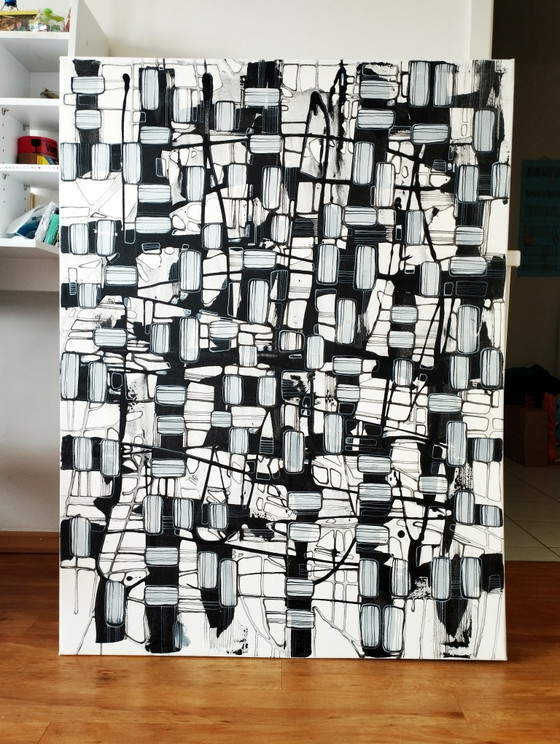 Natia Antadze Abstracte Compositie XXL – Schilderijen & Tekeningen, Canvas (photo 6 of 15)