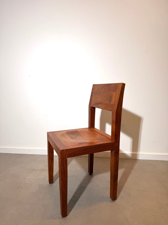 Solid Teak Dining Chairs – Set of 6 (photo 3 of 6)