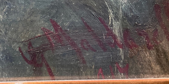 Image 1 of Olieverfschilderij op canvas, Portret van een jonge vrouw, Italië Gesigneerd en gedateerd 1917