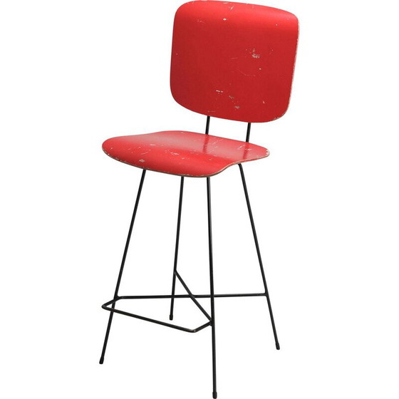 Image 1 of Vintage Dutch modernist hight chair by Coen De Vries, 1950s