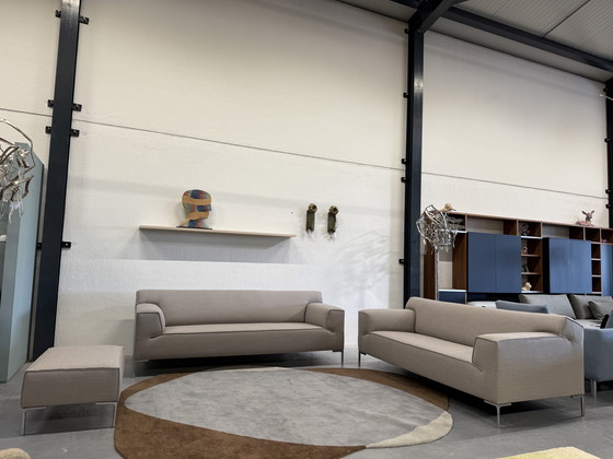 Image 1 of Design on Stock Bloq Sofa set 3 & 2.5 Seater with Footstool Ploughwool 78