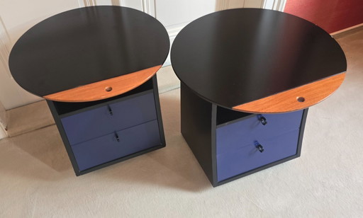 Paire : Tables de chevet Giorgetti « Seryo » – Design Umberto Asnago – Premier propriétaire