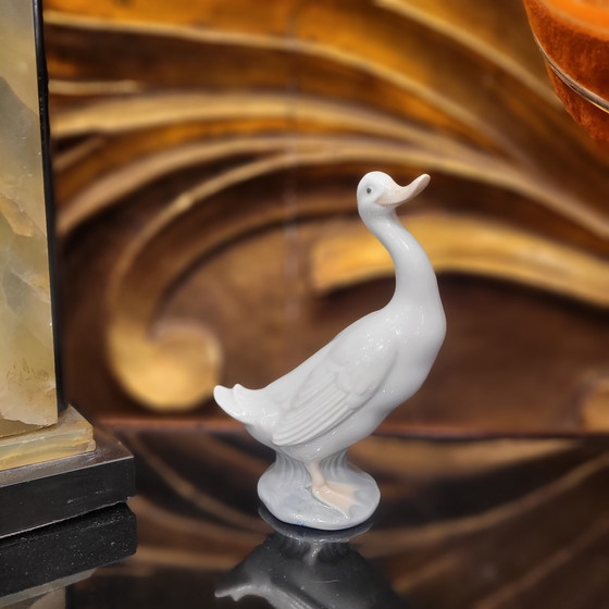 Image 1 of „Gans“-Figur, emailliertes Porzellan, Nao von Lladró, 20. Jahrhundert – Spanien
