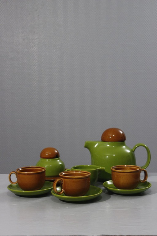 Colombo coffee set vintage ceramic design Space Age 1970s Italy