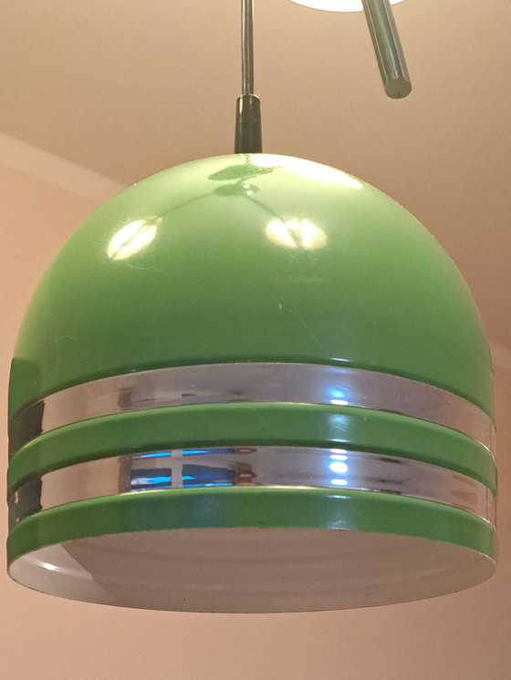 Image 1 of Richard Essig Pendant Lamp – Space Age Classic (Green / Chrome)