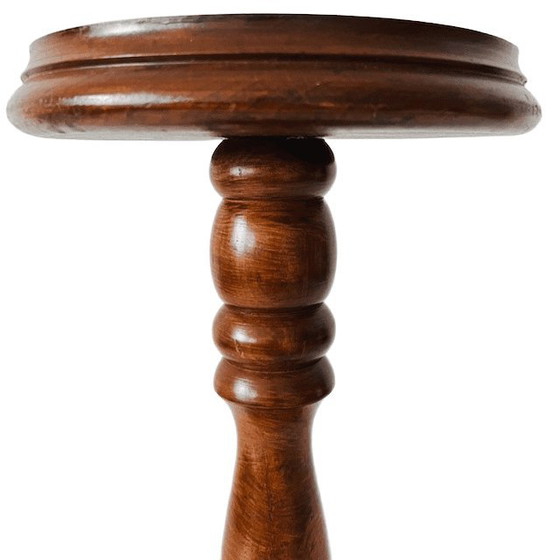 Image 1 of Piedistallo basso per piante in legno massello, stile vintage anni '60 (metà secolo).