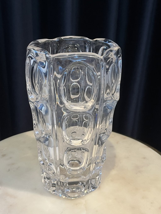 Vase vintage Sklo Union « Lens » style Mid-Century Modern