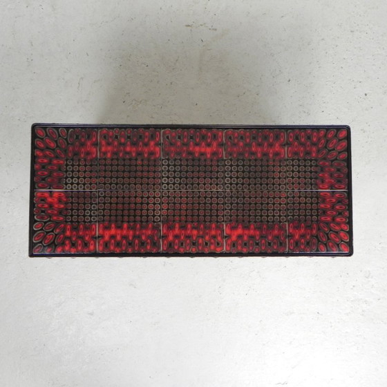 Mid Century Brutalist Tegeltafel, Met 10 Tegels En Stalen Frame, Jaren 60 – Bijzettafels, Iron, Ceramic (photo 5 of 22)
