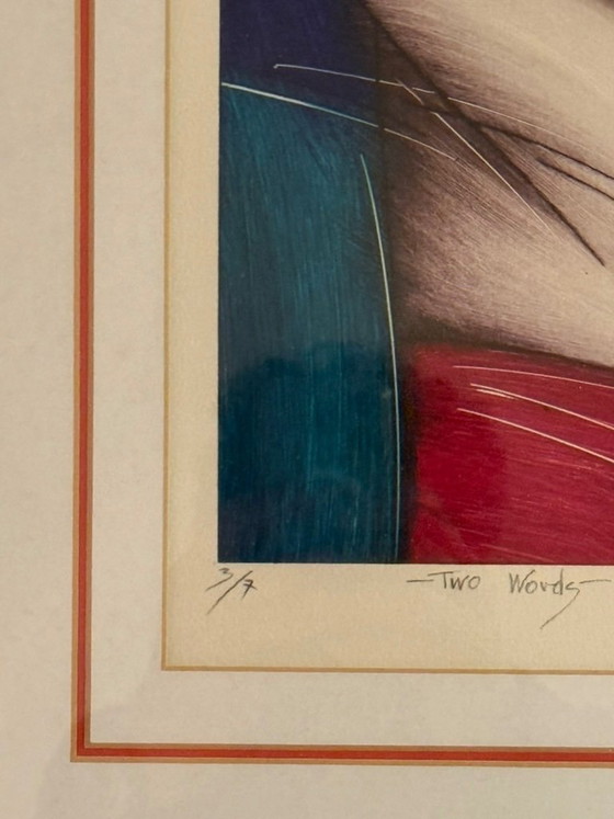 Image 1 of Etching by Dana Andreev Two Words number 3, series of 7 (1991)