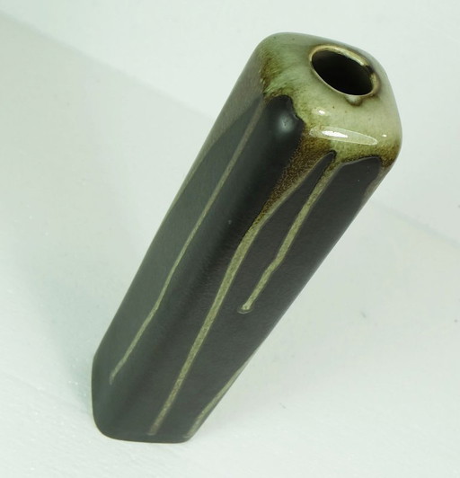 slim VASE ditmar urbach teplice dark and light green