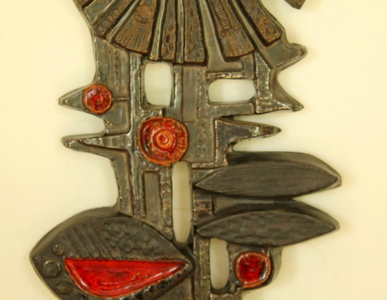 Image 1 of Vintage Perignem wall ceramics – Paul Vermeire – Brutalist ceramics 1960s