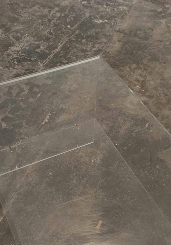 Image 1 of Vintage Space Age Plexiglas LP table side table 