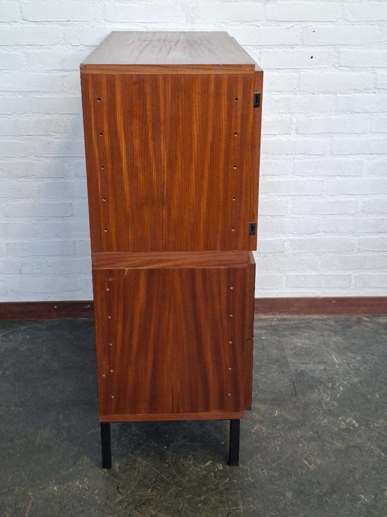 Image 1 of Vintage teakhouten opbergkastje van Simpla Lux