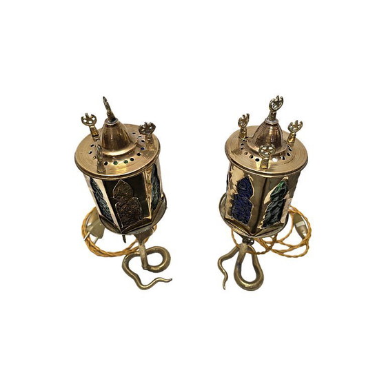 Image 1 of Vintage Moroccan cobra lantern lights, 1960s