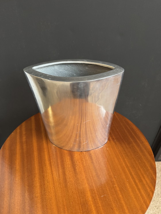 Image 1 of Vaso in alluminio spazzolato degli anni '80