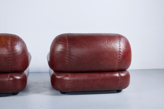 Image 1 of Ein Paar Sapporo-Ledersessel aus den 1970er Jahren, Verlag Mobil Girgi