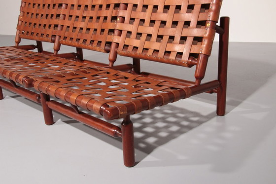 Image 1 of Canapé trois places par Ilmari Tapiovaara pour Paolo Arnaboldi, Italie 1957 