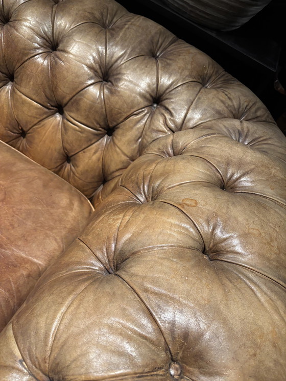 Image 1 of Antique Chesterfield Sofa cognac brown leather