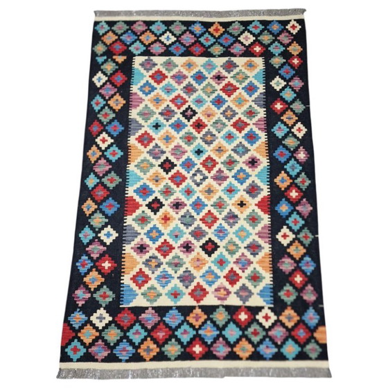 Alfombra Kilim afgana tejida a mano – Lana Maimana tradicional, 124 x 191 cm – Wool (photo 4 of 5)