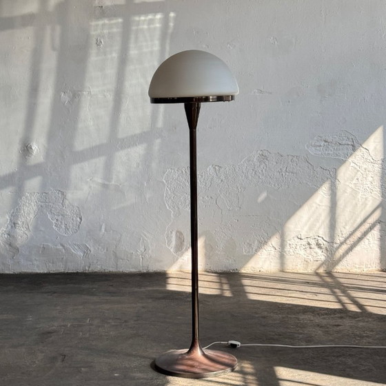 Image 1 of Hungarian Brass Floor Lamp by Iparmuveszeti Vallalat