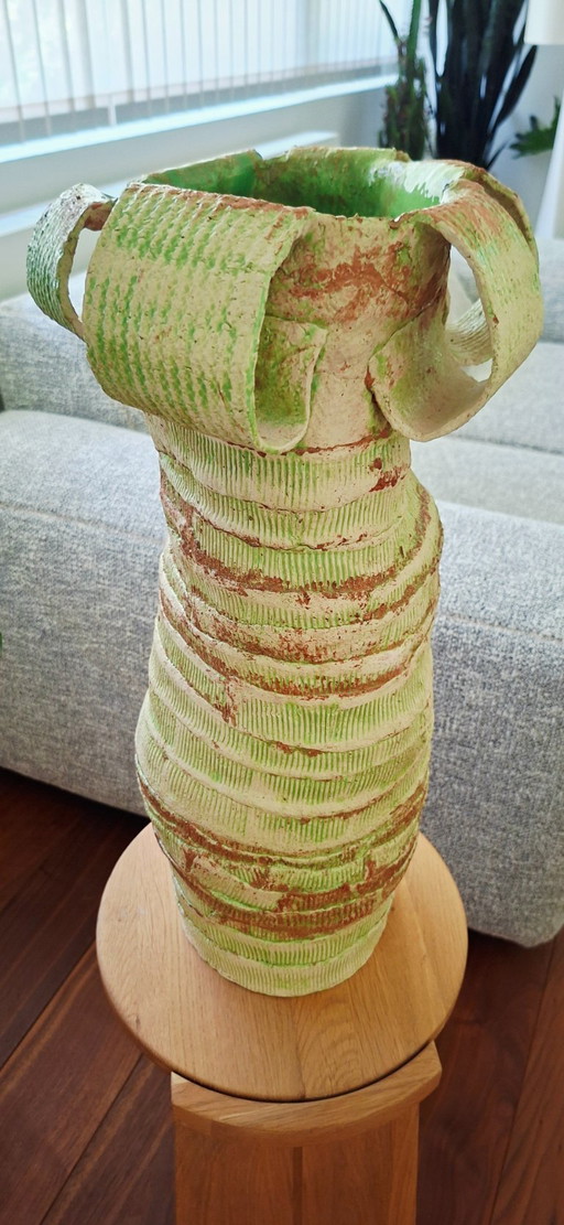 Große, skulpturale Vase aus Kunstkeramik – Unikat
