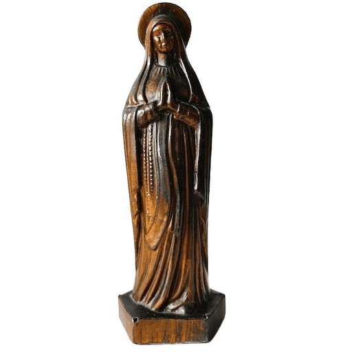 Vintage Maria copper statue 15 cm