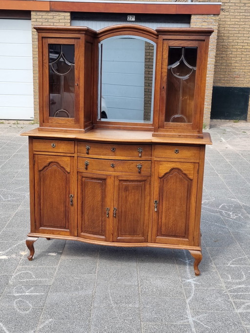 Antique Buffet Cabinet Two-piece