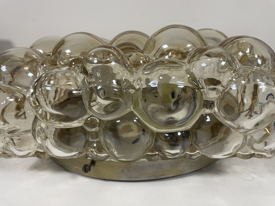 Image 1 of  Vintage Helena Tynell grote plafonnière van Glashutte Limburg  