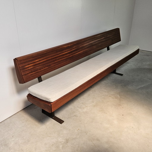 Panca da chiesa in teak di metà secolo