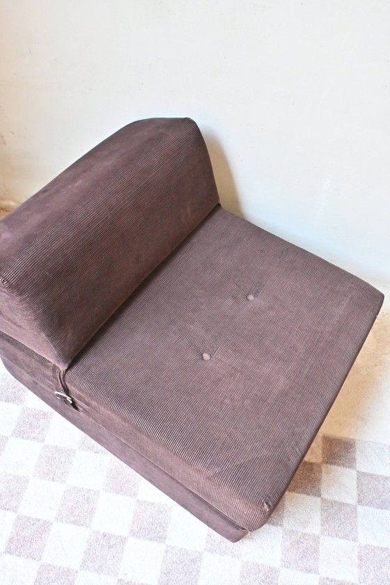 Image 1 of Vintage Rib Armchair - Folding Out To Sleep Armchair