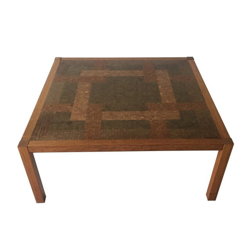 Table basse vintage en bois par Rolf Middelboe, Danemark 1970