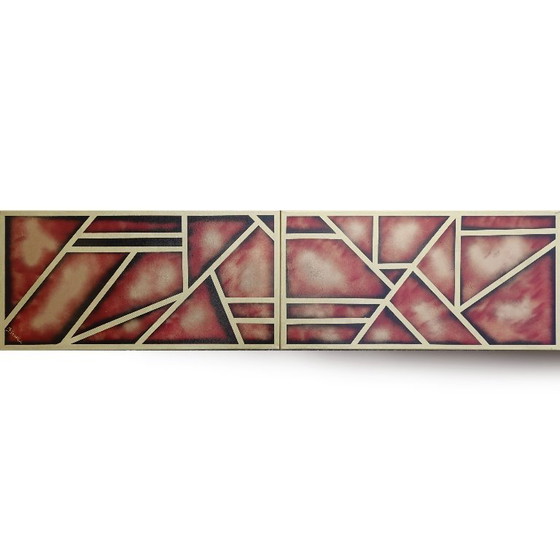 Image 1 of Abstraction A955 - Tableau abstrait prêt à accrocher XXL