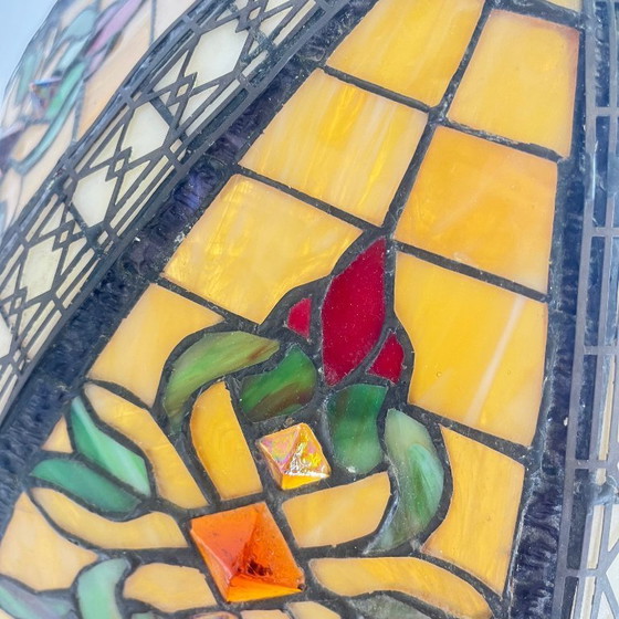 Image 1 of Tiffany-style stained glass pendant light – 40 cm diameter
