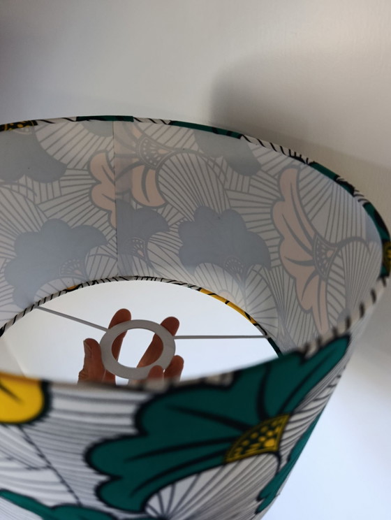 Paralume / Lampada a sospensione cera fiori matrimonio etnico chic – création artisanale (photo 5 of 8)