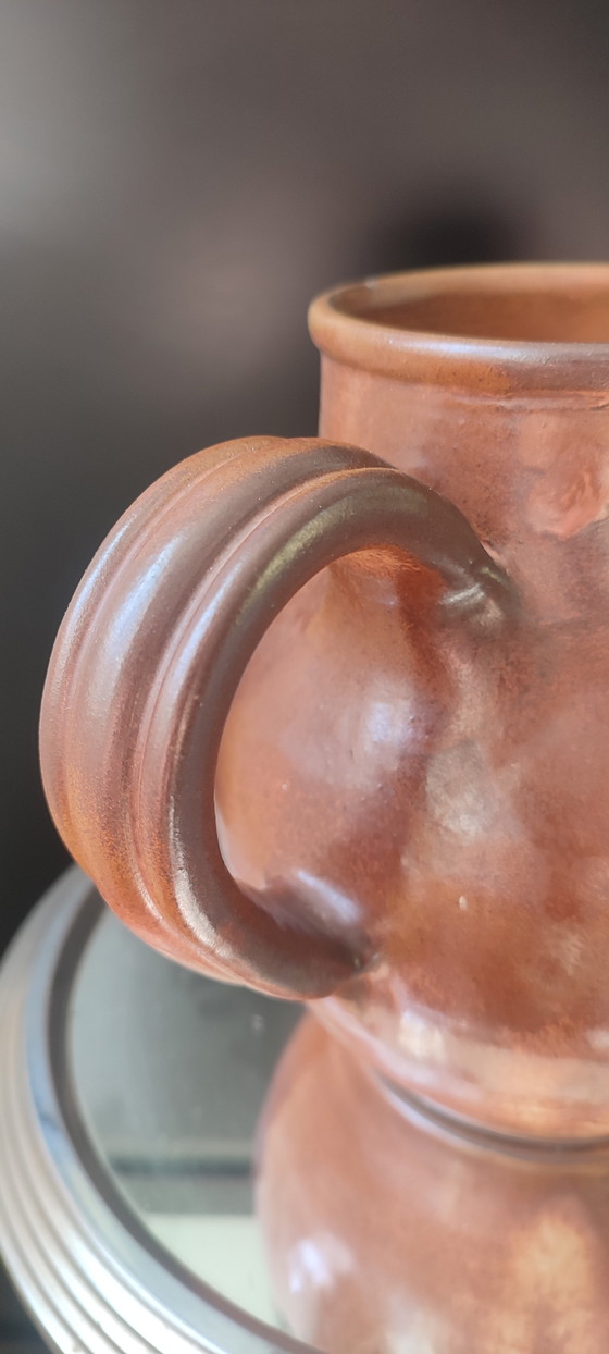 Image 1 of Vintage pitcher signed Les Grottes Dieulefit, 1950
