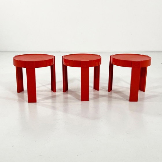 Image 1 of Set of 3 Flair Side Tables from Prisunic, 1970s